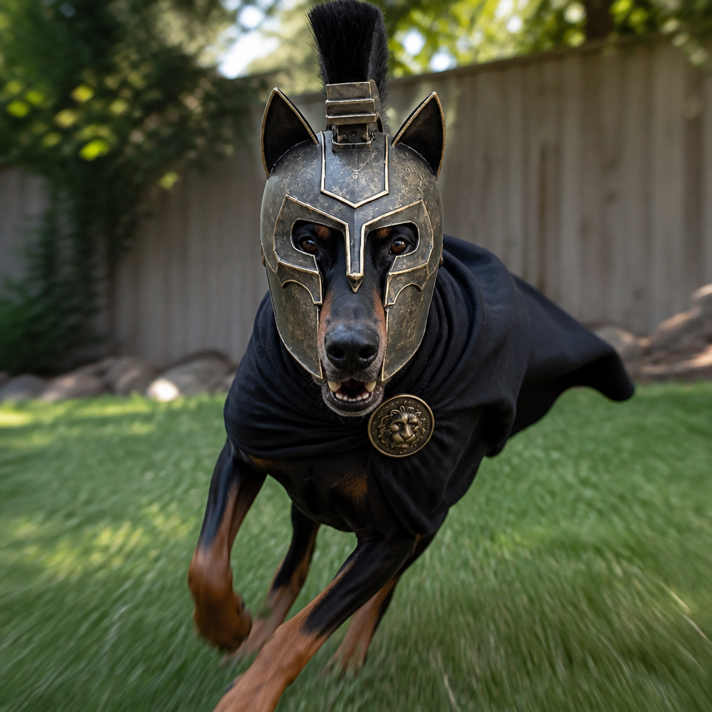 WoofWar Helmet backyard action testimonial