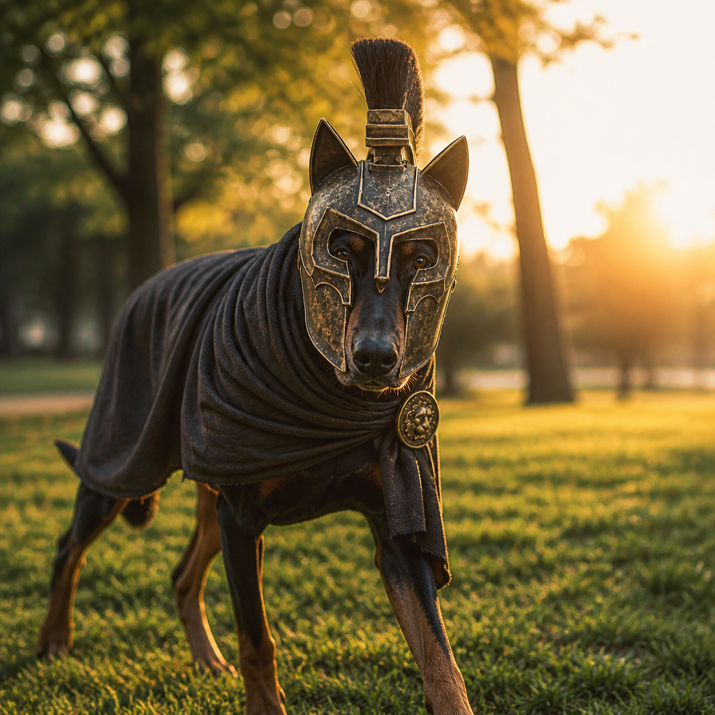 WoofWar Helmet sunset park lifestyle shot